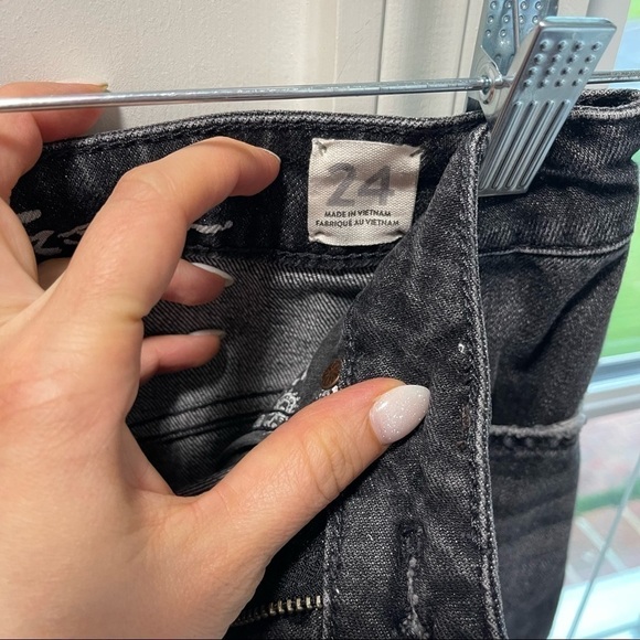 NWOT free people denim gray skirt - Picture 4 of 5